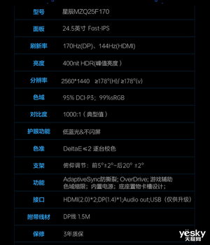 机械师推出星辰显示器MZQ25F170 / MZF25F240：24.5英寸Fast-IPS售价999元